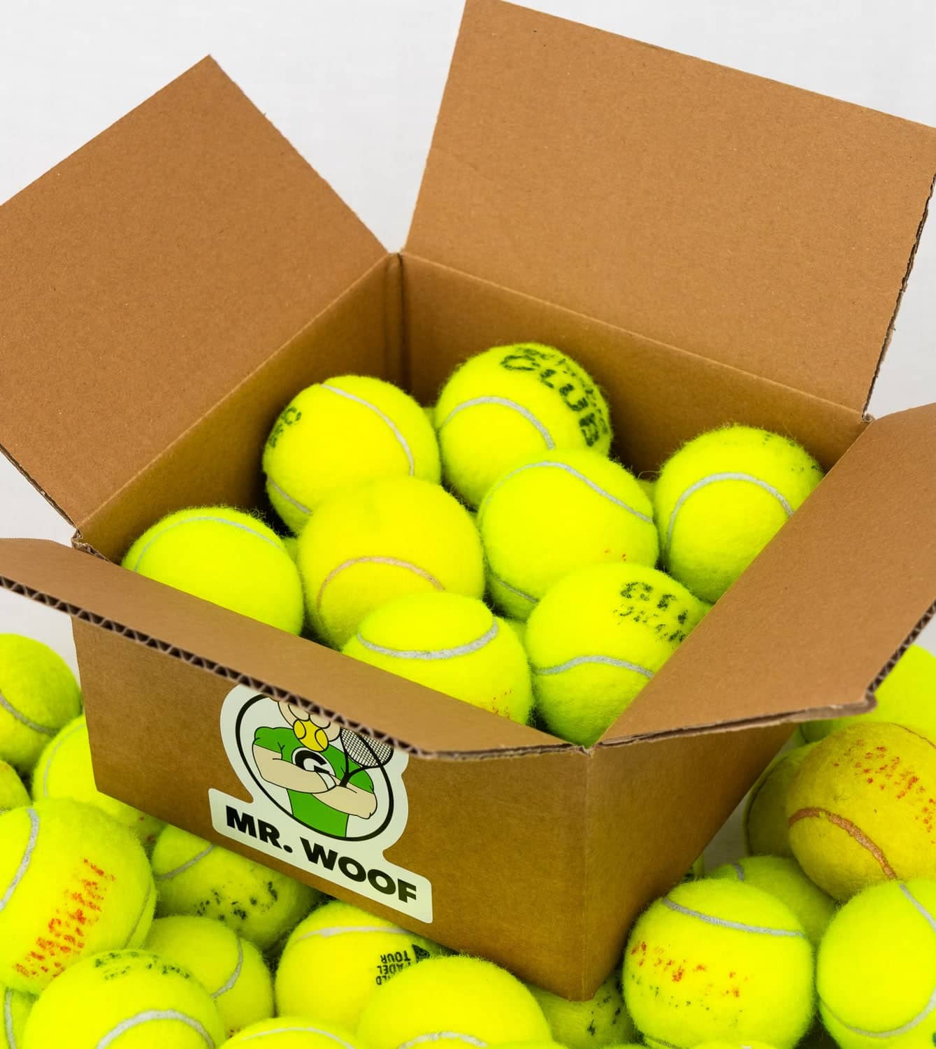 Wurfspielzeug für Hunde: wiederverwertete Tennisbälle