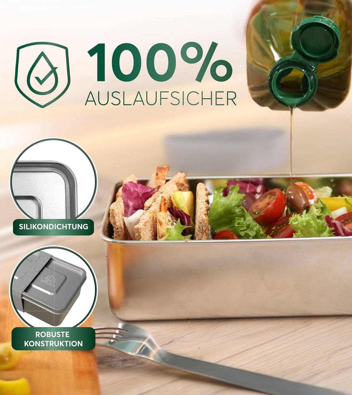 Umami Lunchbox Edelstahl 1350ml