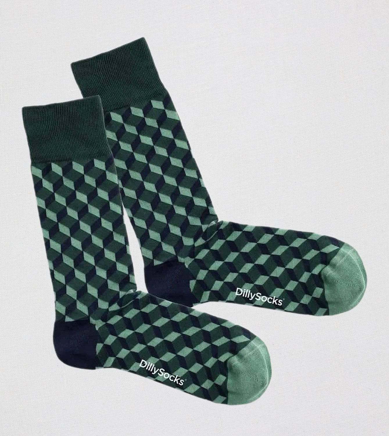 Socken aus Bio-Baumwolle - Sea Green Dice
