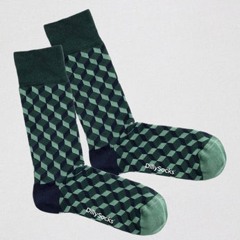 Socken aus Bio-Baumwolle - Sea Green Dice 