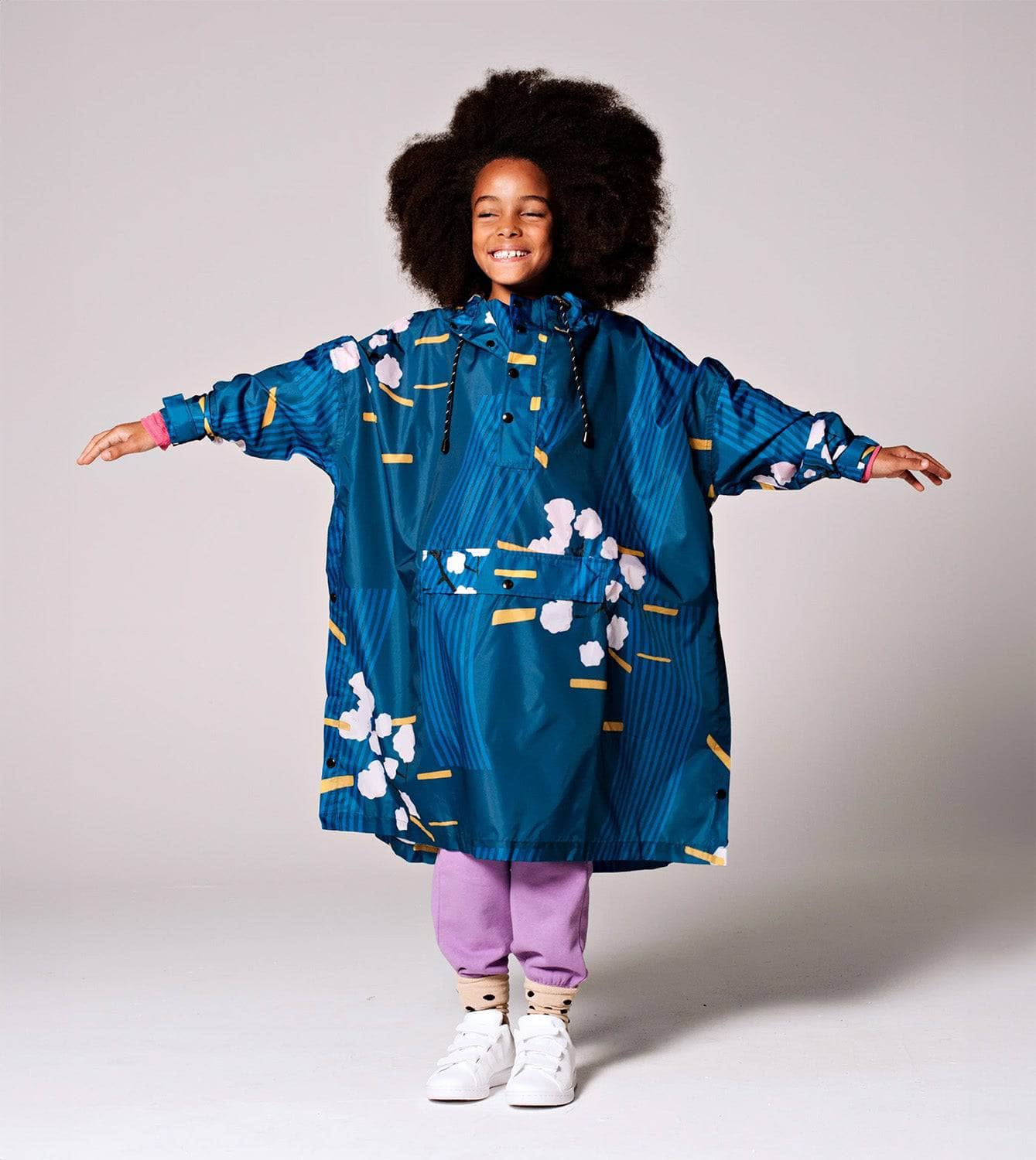 Kinder-Regenponcho aus recyceltem Polyester