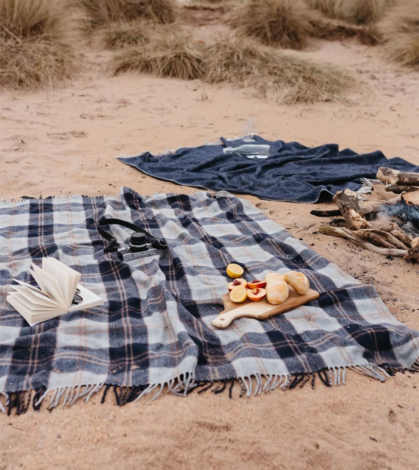 Picknick-Decke, recycelte Wolle