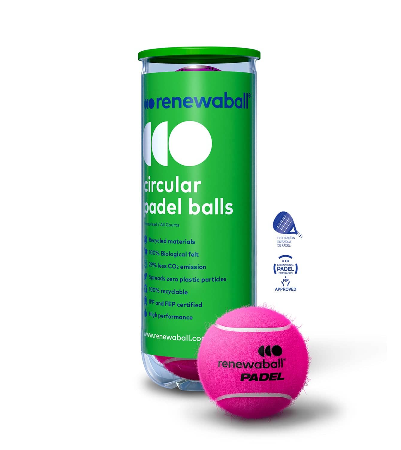 Renewaball | Padelbälle aus recyceltem Material