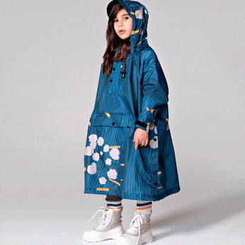 Kinder-Regenponcho aus recyceltem Polyester 
