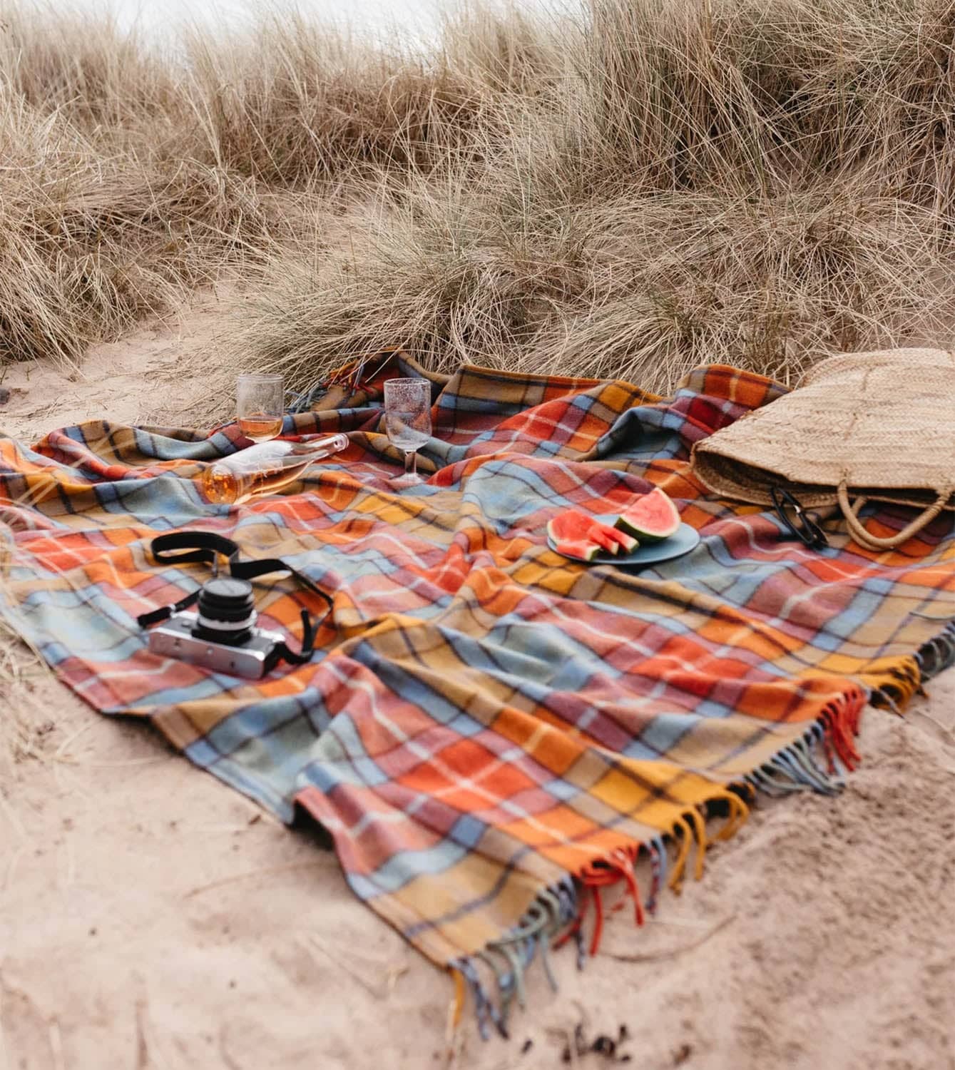 Picknick-Decke, recycelte Wolle