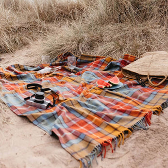 Picknick-Decke, recycelte Wolle 