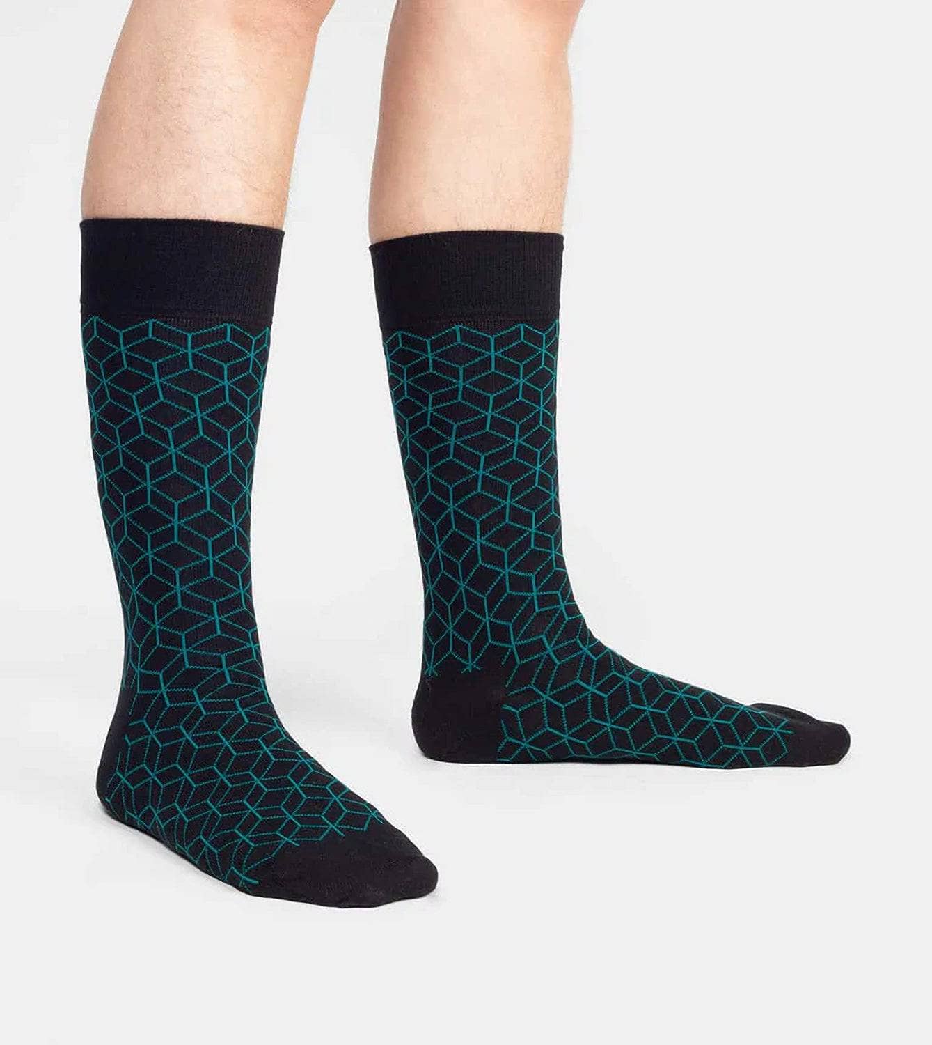 Socken aus Bio-Baumwolle - Turquoise Lining