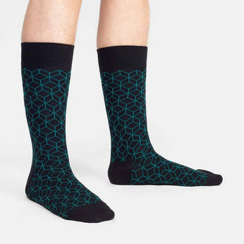 Socken aus Bio-Baumwolle - Turquoise Lining 