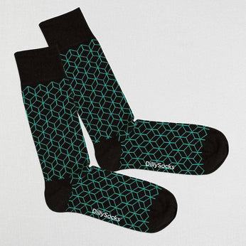 Socken aus Bio-Baumwolle - Turquoise Lining 