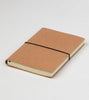 Recyceltes Leder-Notizbuch Braun gross 15x21cm / schwarzes Gummiband
