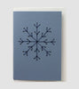 Weihnachtskarte zum selber sticken Schneeflocke