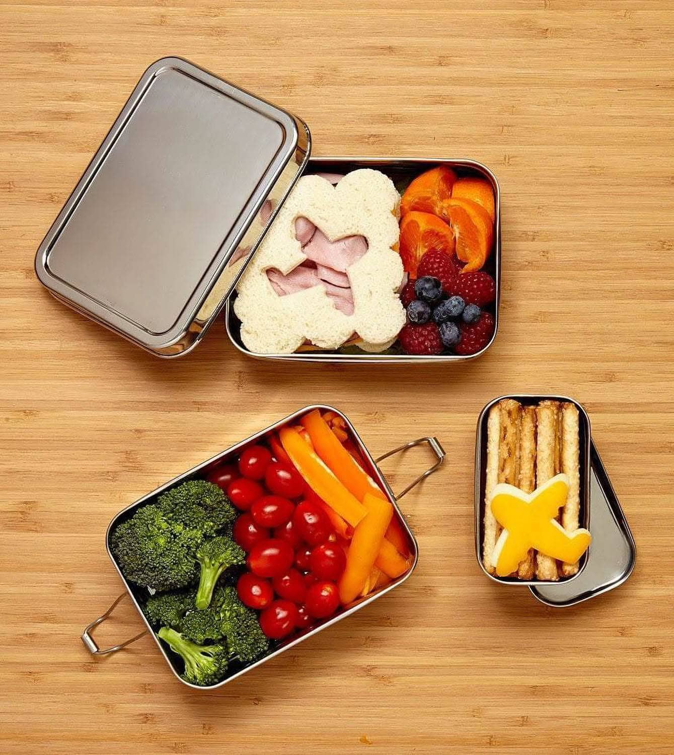 3-in-1 Lunchbox aus Edelstahl