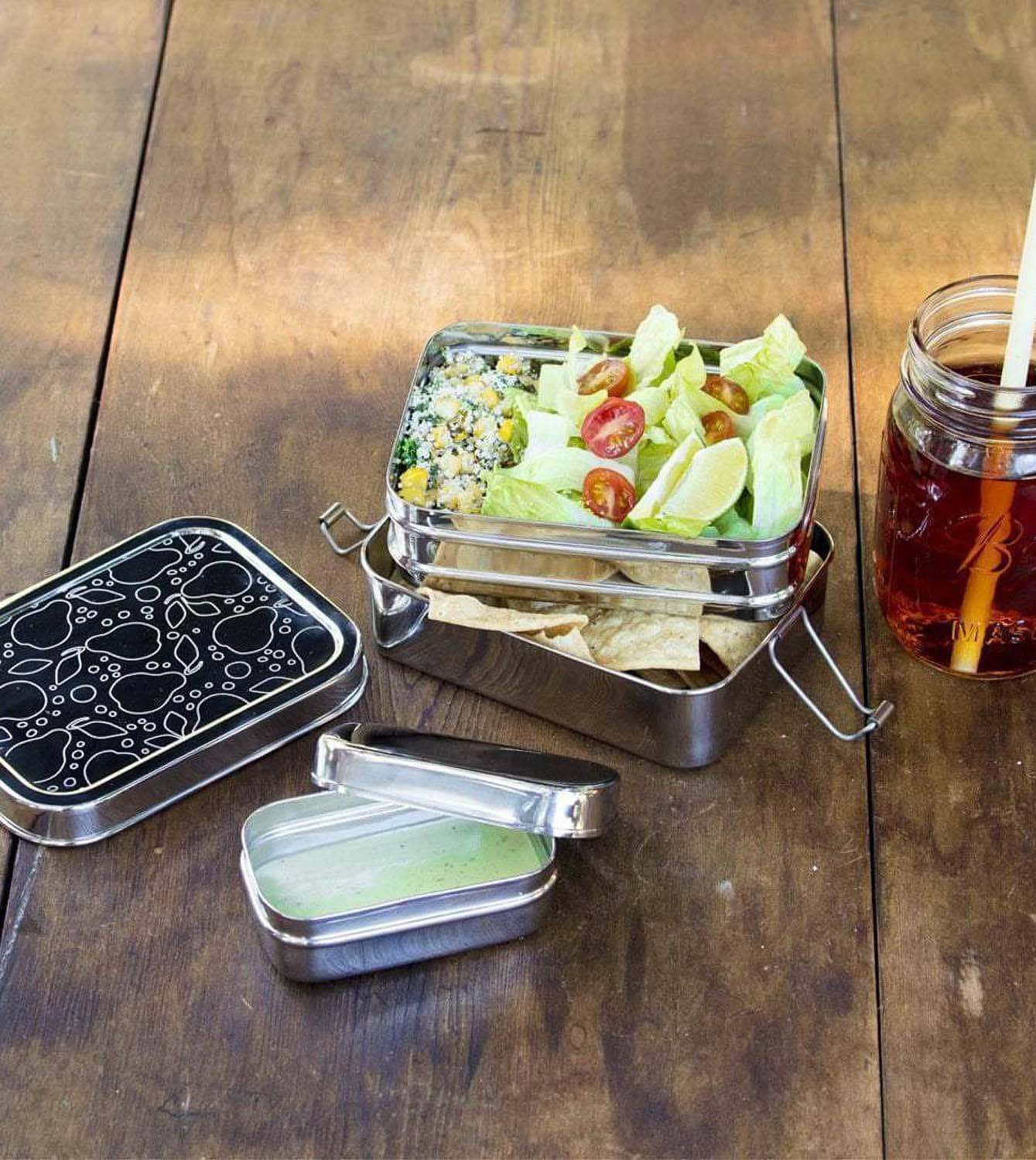 3-in-1 Lunchbox aus Edelstahl