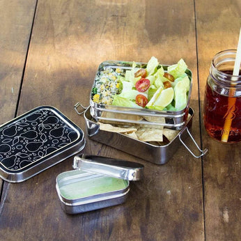3-in-1 Lunchbox aus Edelstahl 