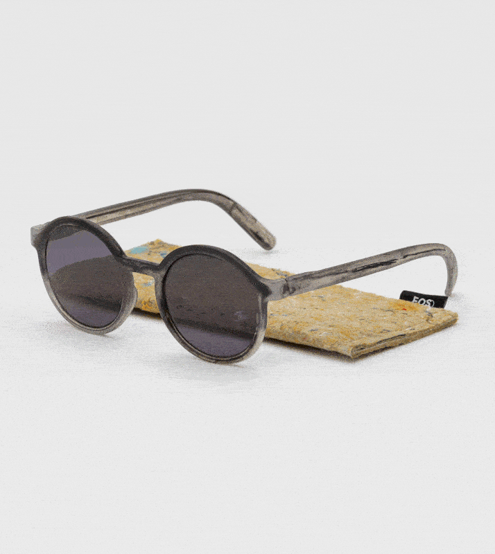 Sonnenbrille aus recyceltem Plastik - grau