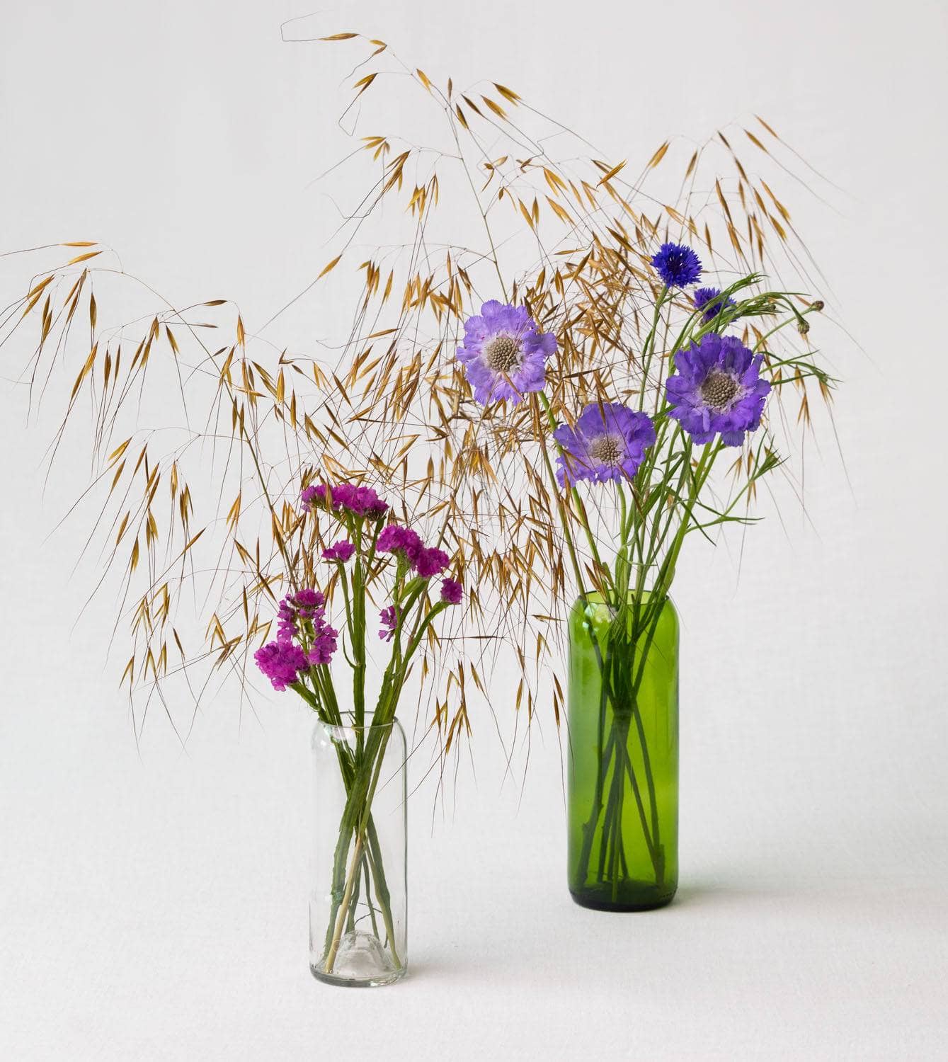 Vase aus Weinflaschen-Upcycling