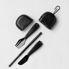 Besteck to go - The Pebble Pocket - Schwarz