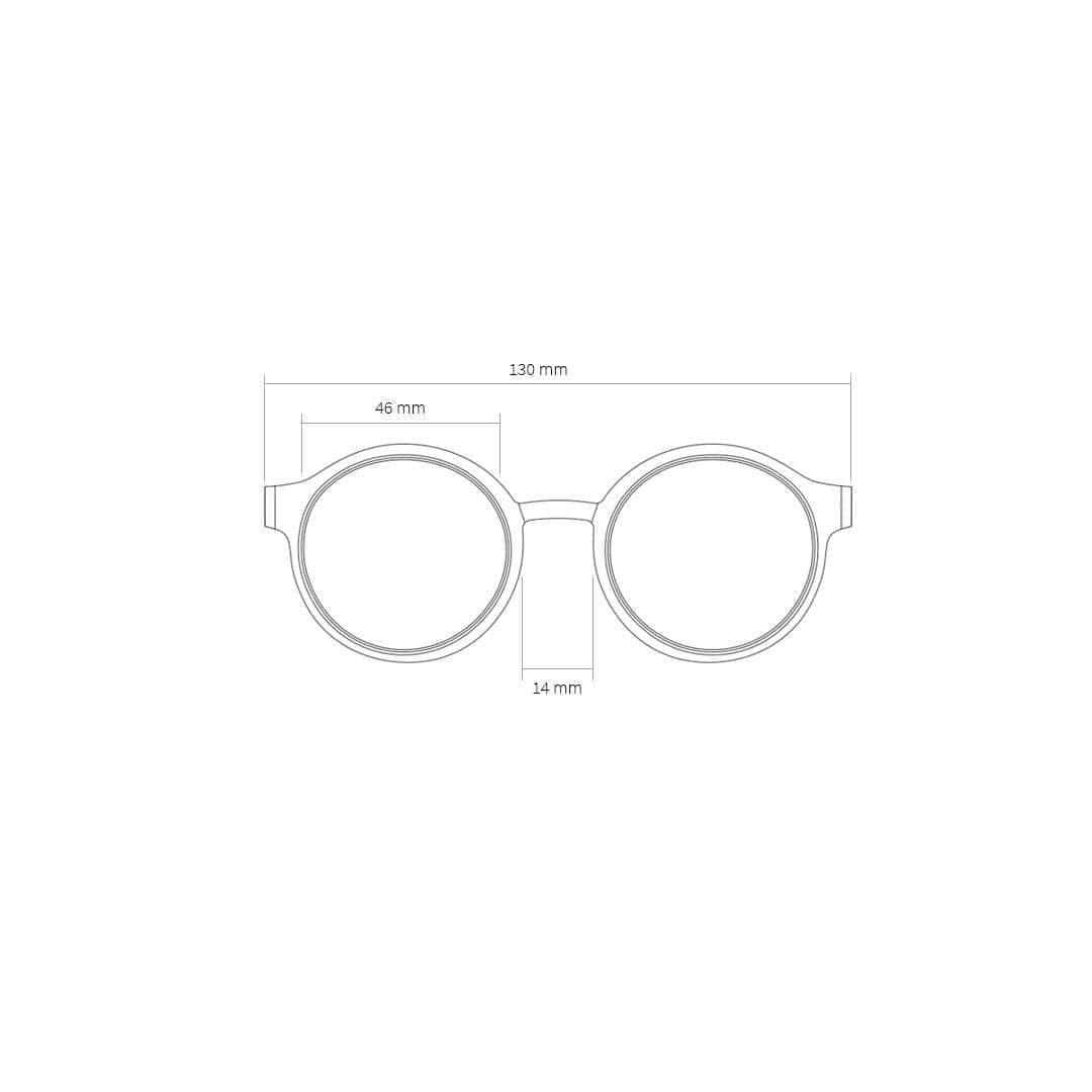 Sonnenbrille aus recyceltem Plastik - grau