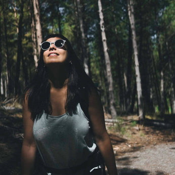 Sonnenbrille aus recyceltem Plastik - grau 